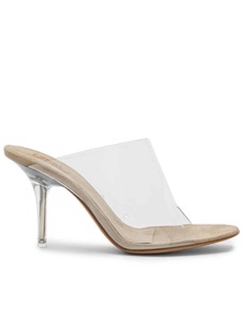 YEEZY Season 6 Clear PVC Lucite Heel Mules US 7.5